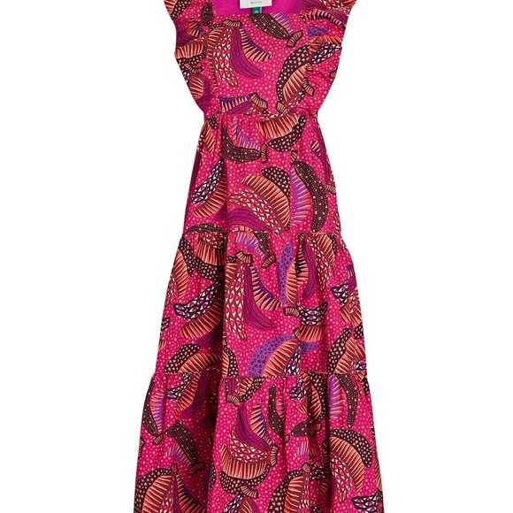 Farm Rio Pink Wild Bananas Midi Dress - Picture 5 of 7